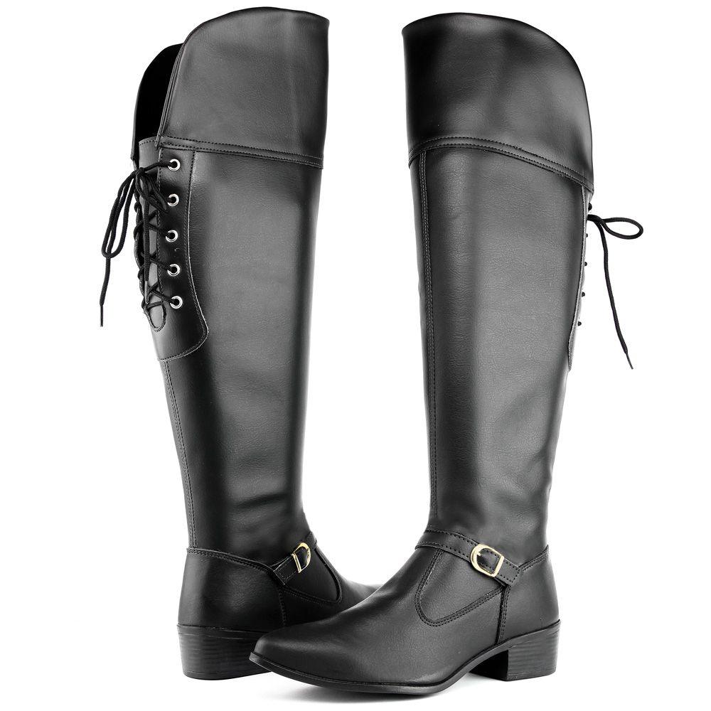 botas ate ao joelho pretas