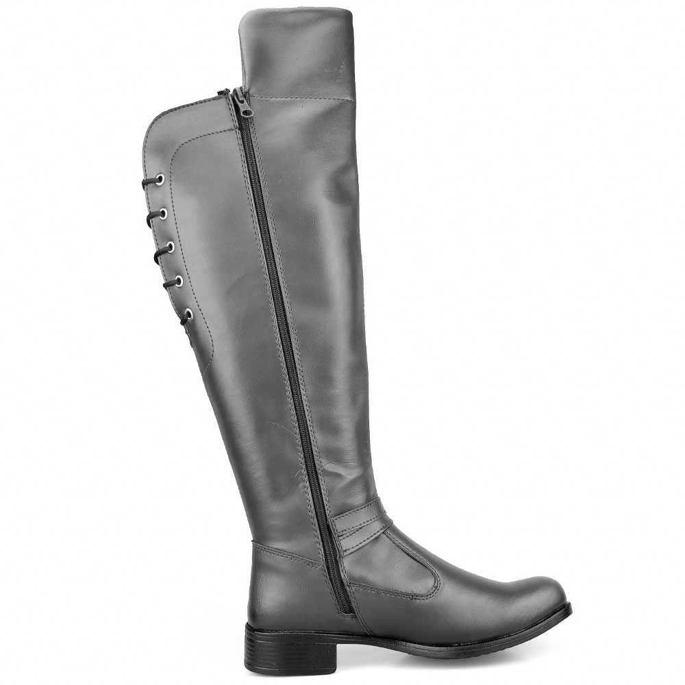 bota over the knee bico redondo