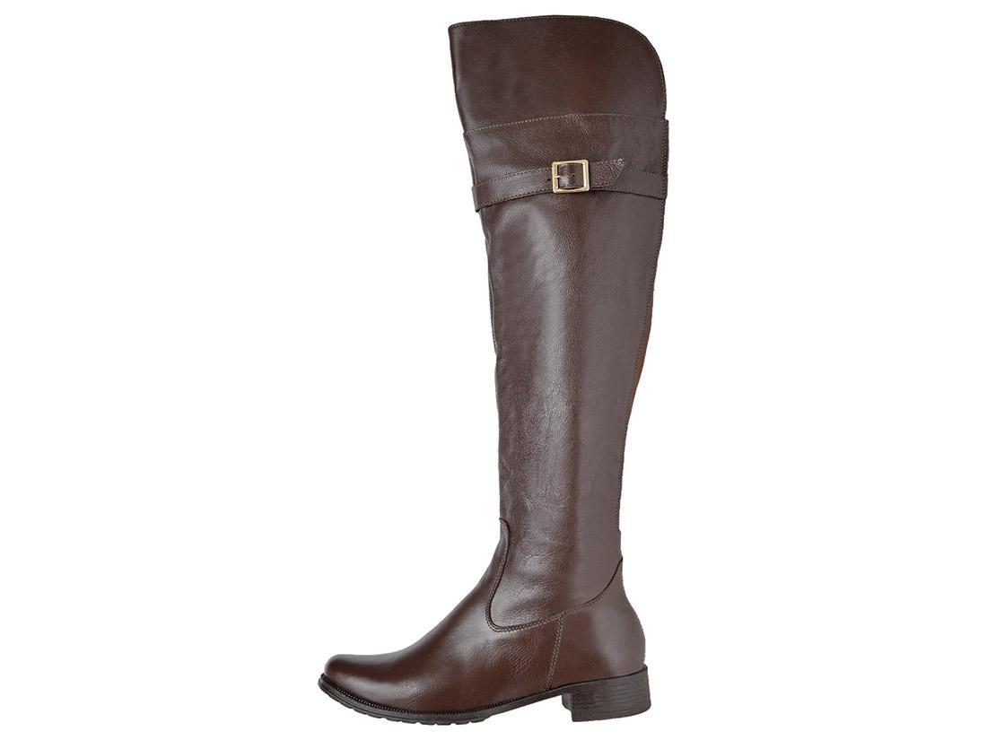 bota over the knee salto baixo