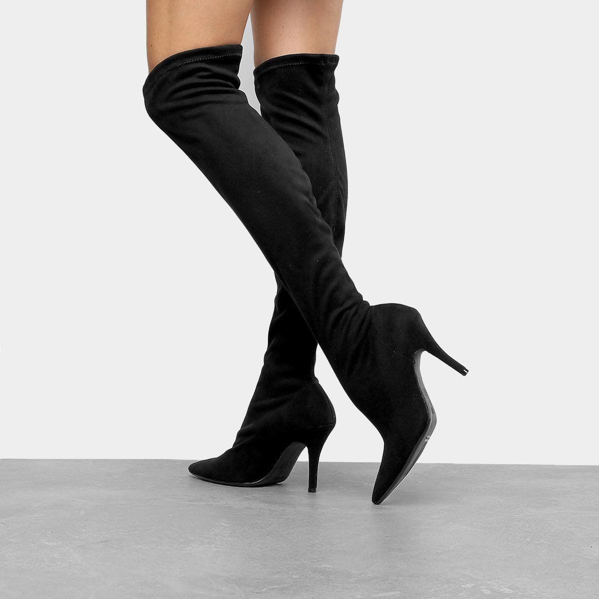 Bota Over The Knee Vizzano 3049106 Preto - 000254 - Moda Feminina -  Magazine Luiza