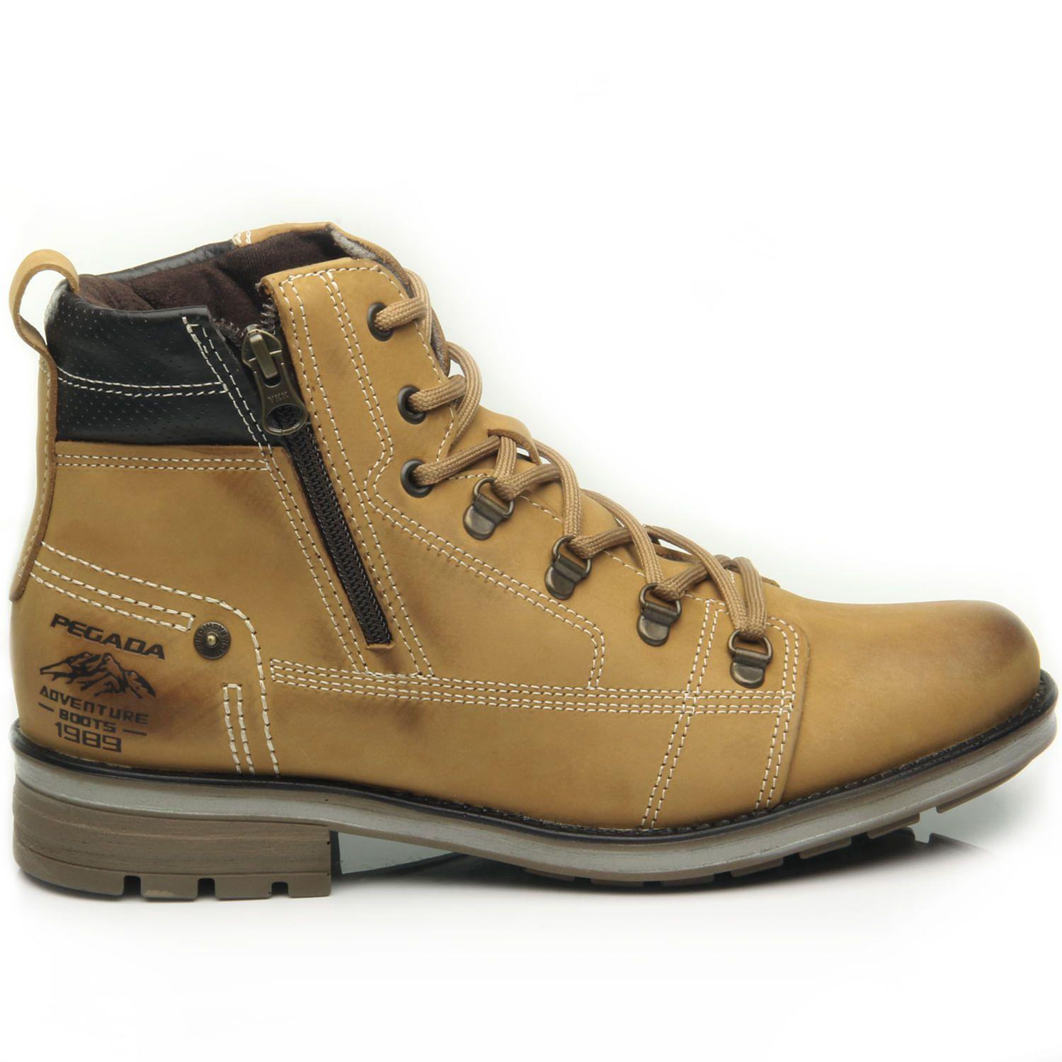 Bota Pegada Masculina em Couro Nobuck Oil Havana 181304-06 - Bota Masculina  - Magazine Luiza