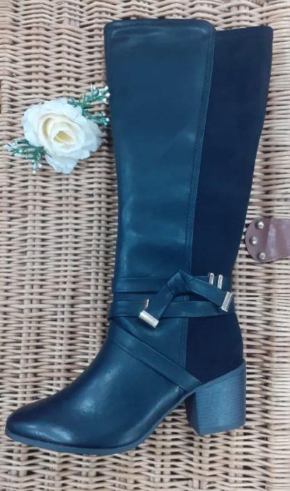 Bota ramarim com lacinho cano alto - Bota Feminina - Magazine Luiza