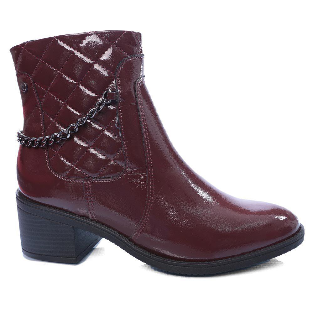 Coturno Feminino Bota Vinho Ramarim Bota Malbec Marketplace Ramarim