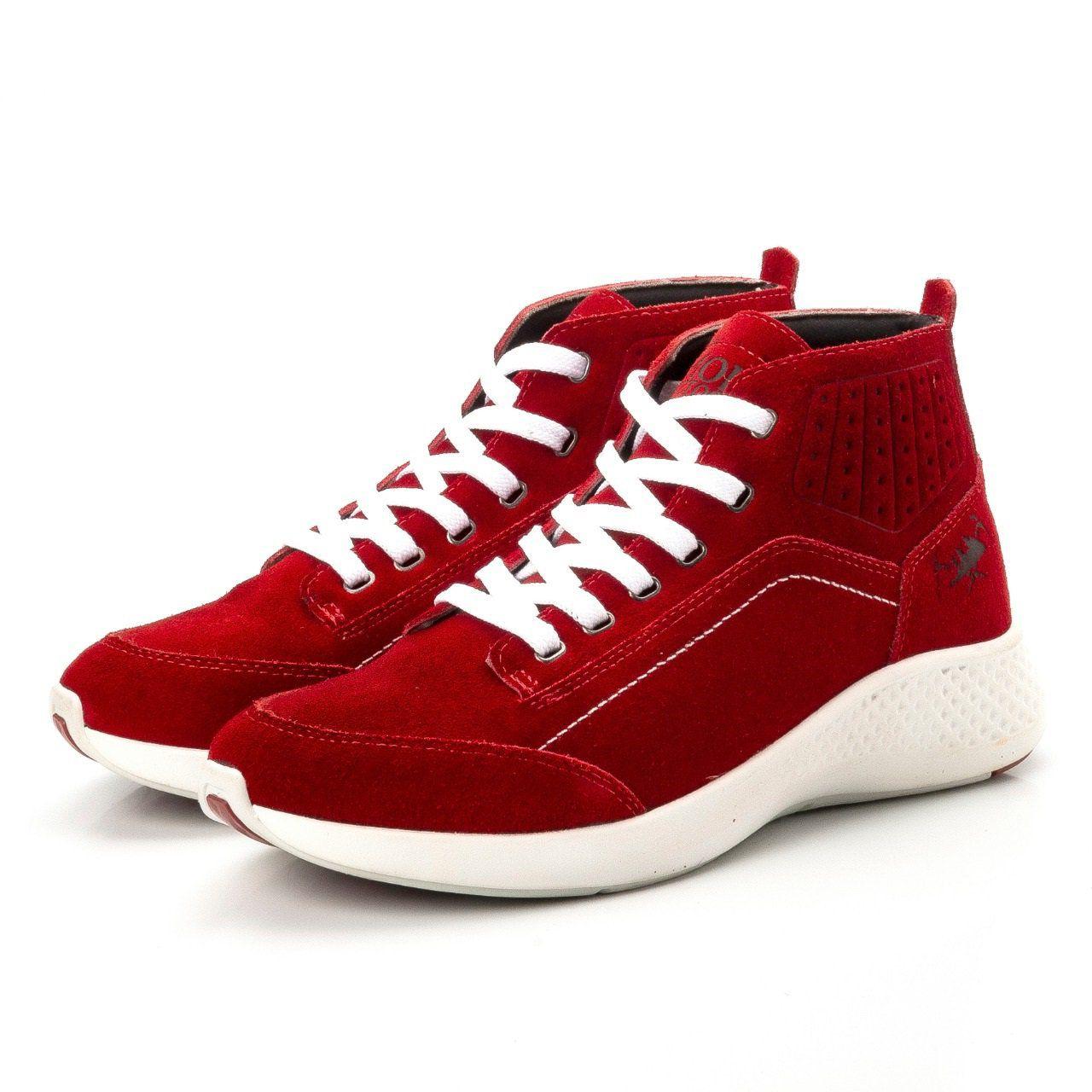 tenis bota vermelho
