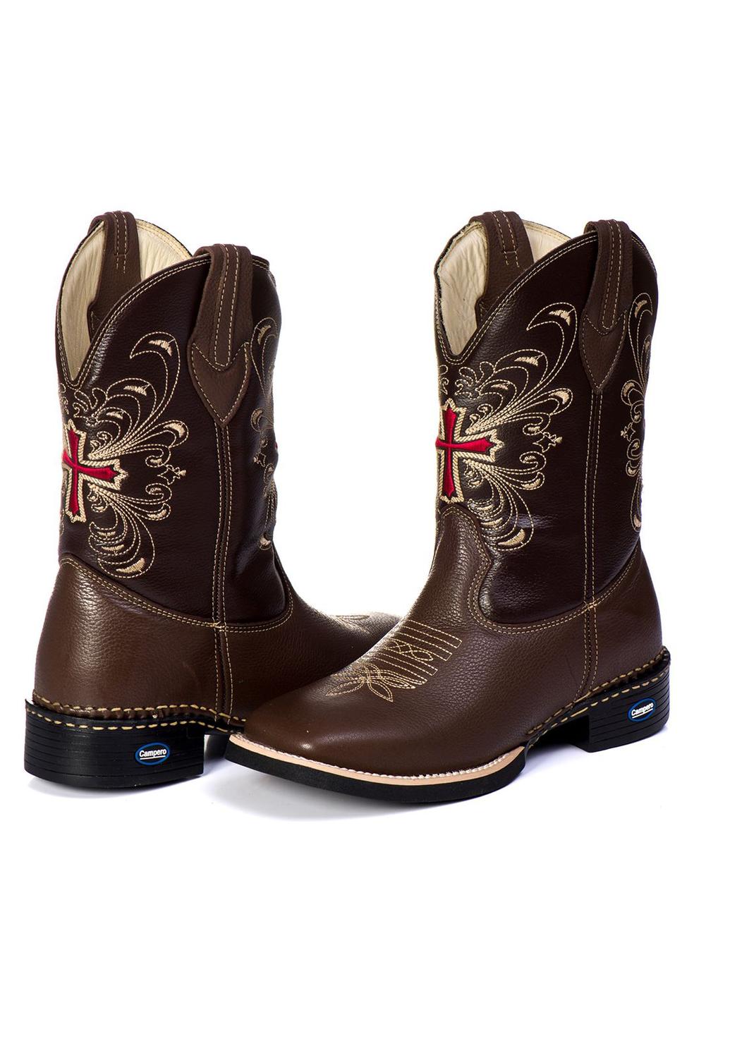 bota feminina texana bico quadrado