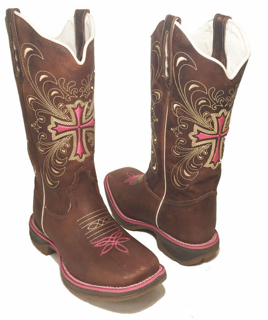 Bota Texana Feminina Cruz Rosa Sola Jump Bico Quadrado - Bruto Botas - Bota  Feminina - Magazine Luiza