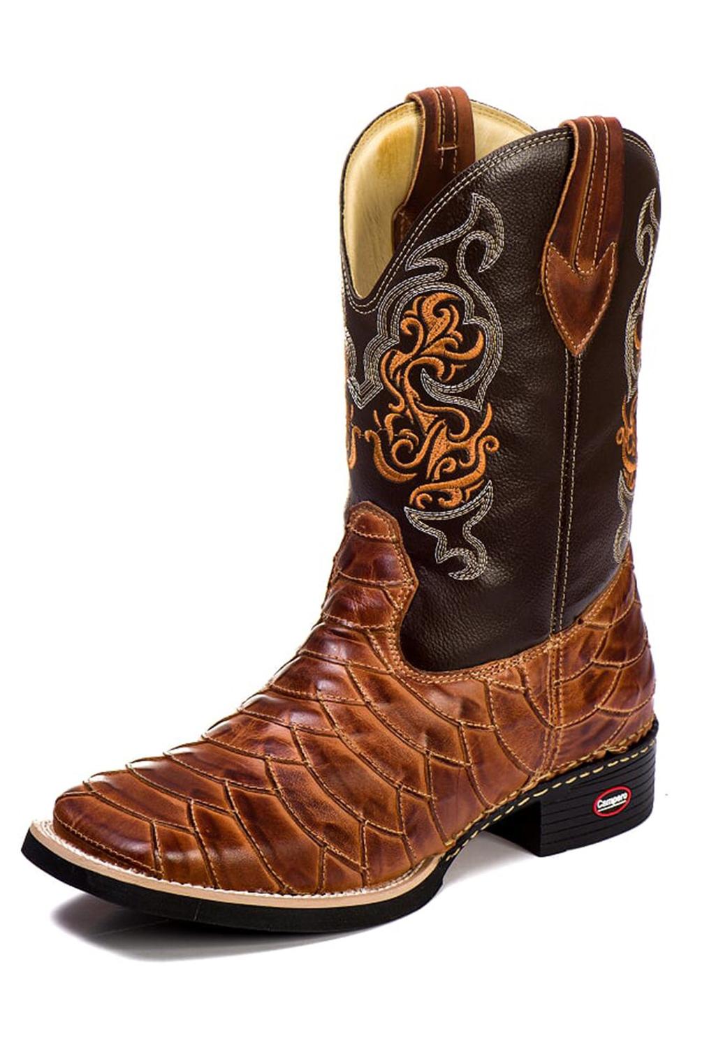 bota texana bico quadrado