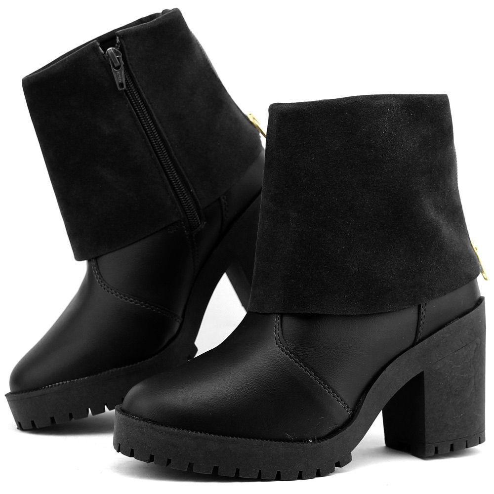 bota coturno feminino salto alto tratorada dhl calçados