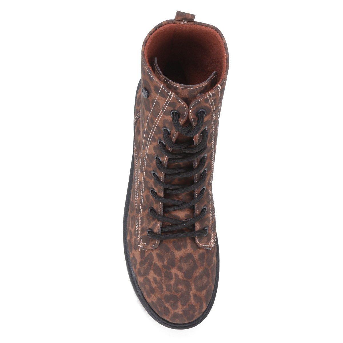 Bota Via Marte Animal Print Onça Feminina - Moda Feminina - Magazine Luiza