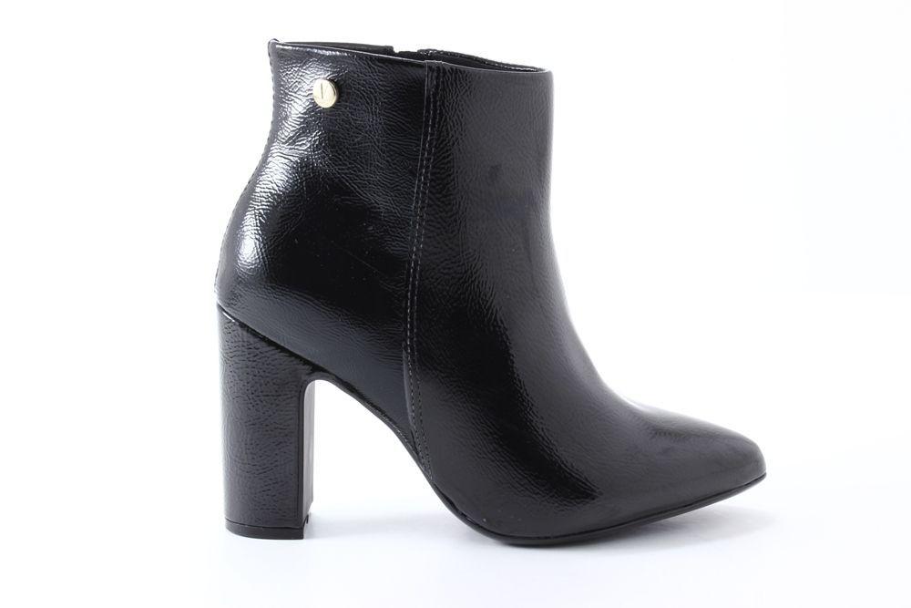 Bota Vizzano Cano Curto Verniz Salto Medio Feminina 3068100 - Bota Feminina  - Magazine Luiza