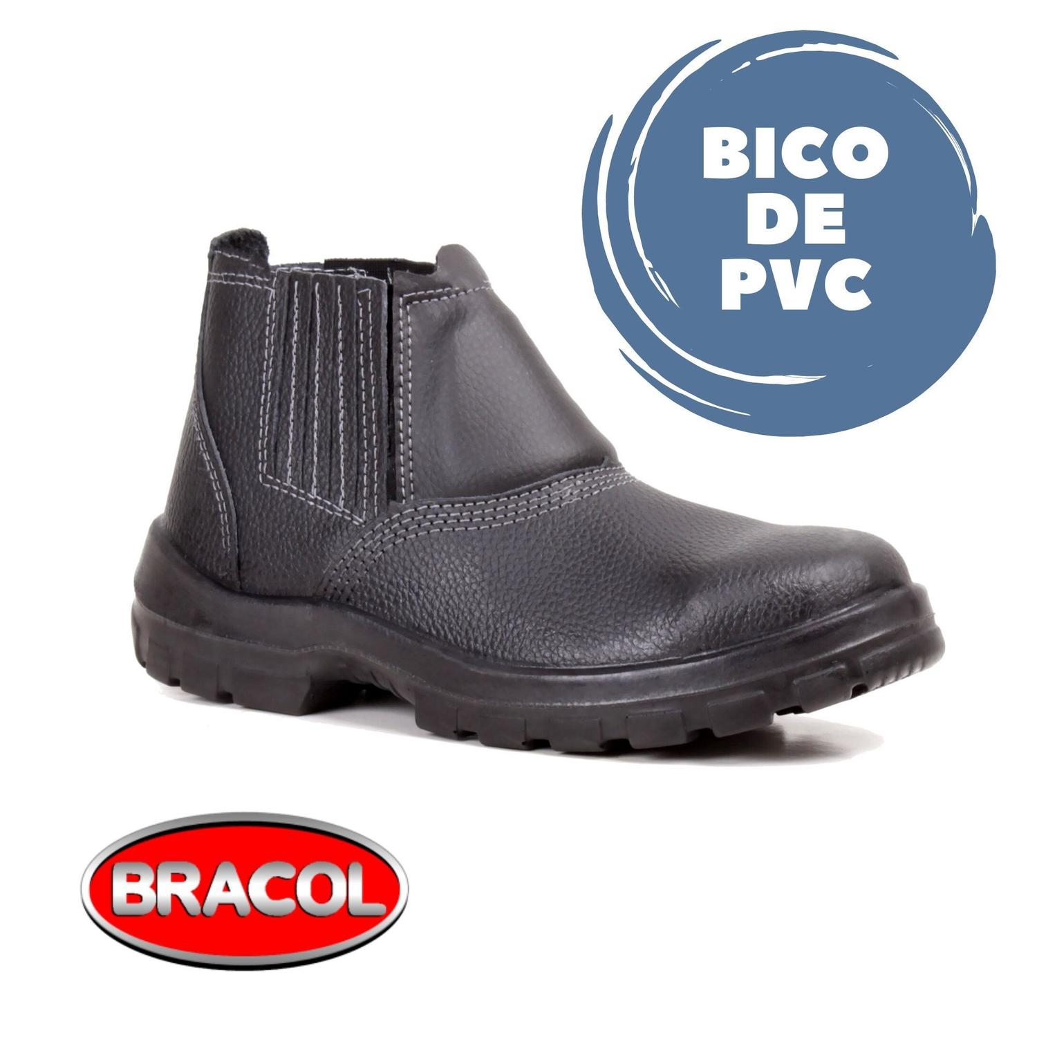 Botina de elástico preta acolchoada sem metal bico de pvc - ca de  eletricista - bracol - Bota de Segurança - Magazine Luiza