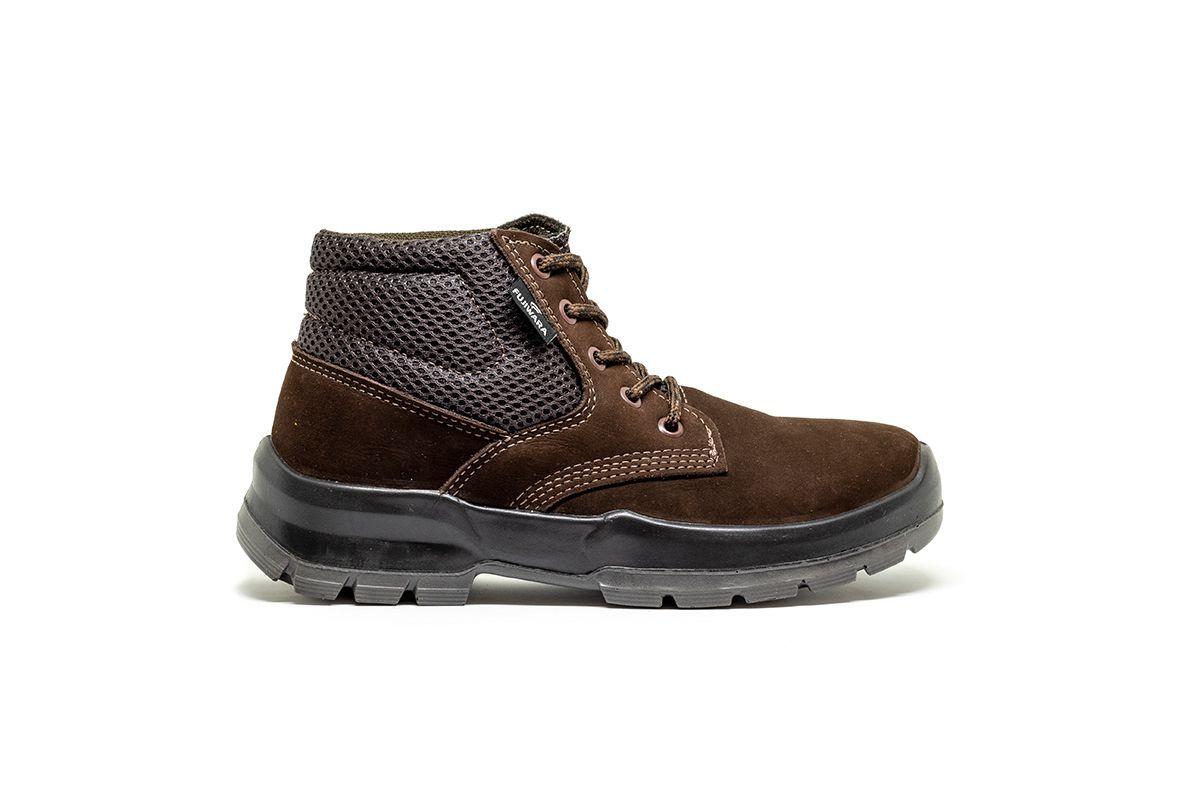 bota de couro nobuck marron fujiwara wbp ca 28105