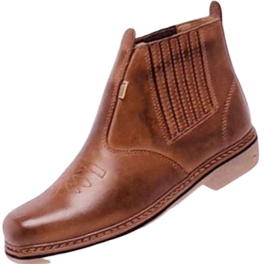 Botina F-1000 Couro Sola De Borracha 1000r Masculina - F1000 - Bota  Masculina - Magazine Luiza