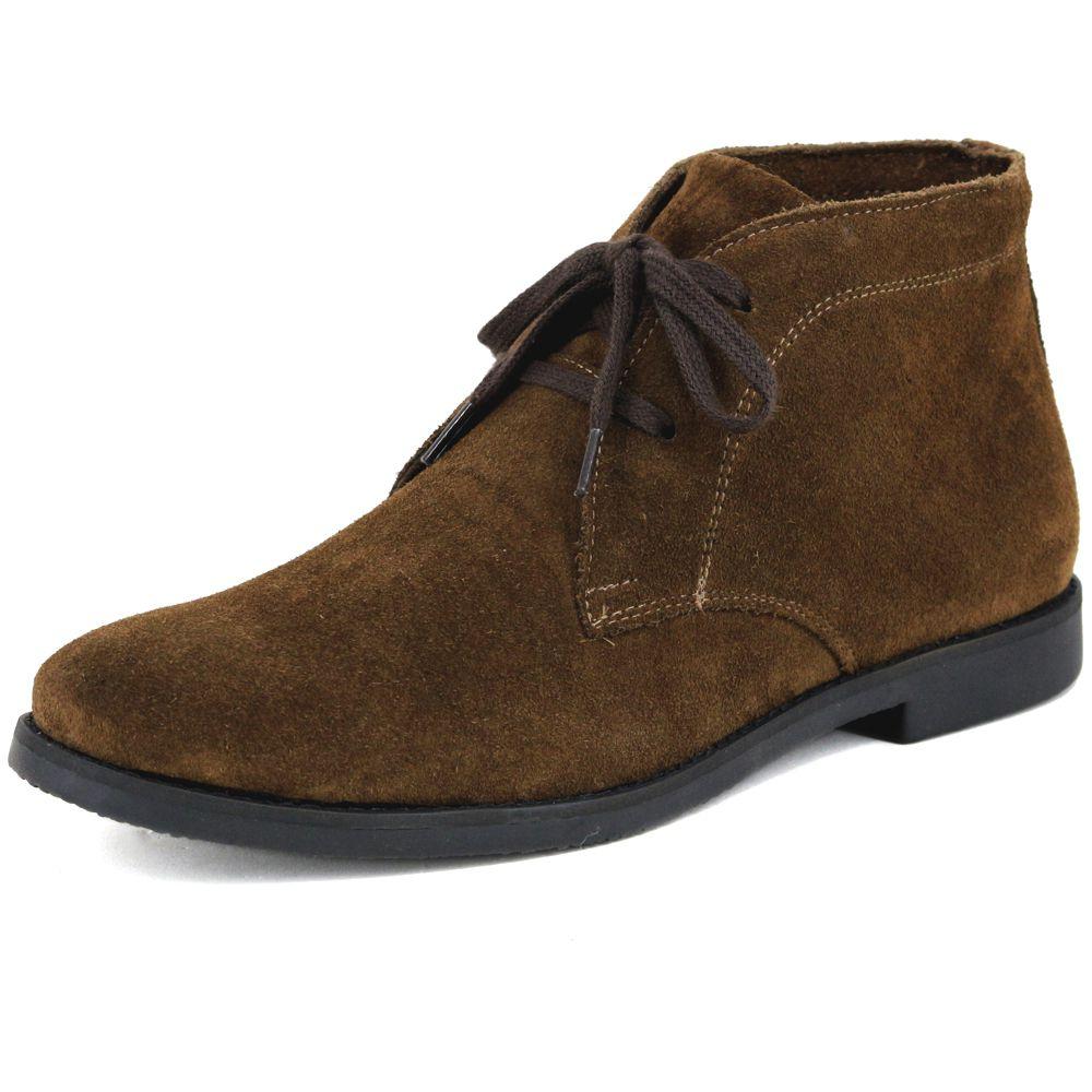 bota masculina camurça marrom