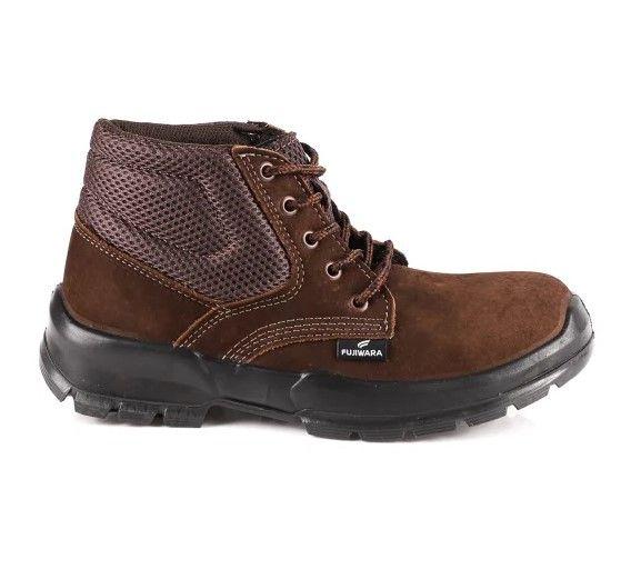 Botina Nobuck Bico PVC Marrom Café CA 43698 Fujiwara Botina de