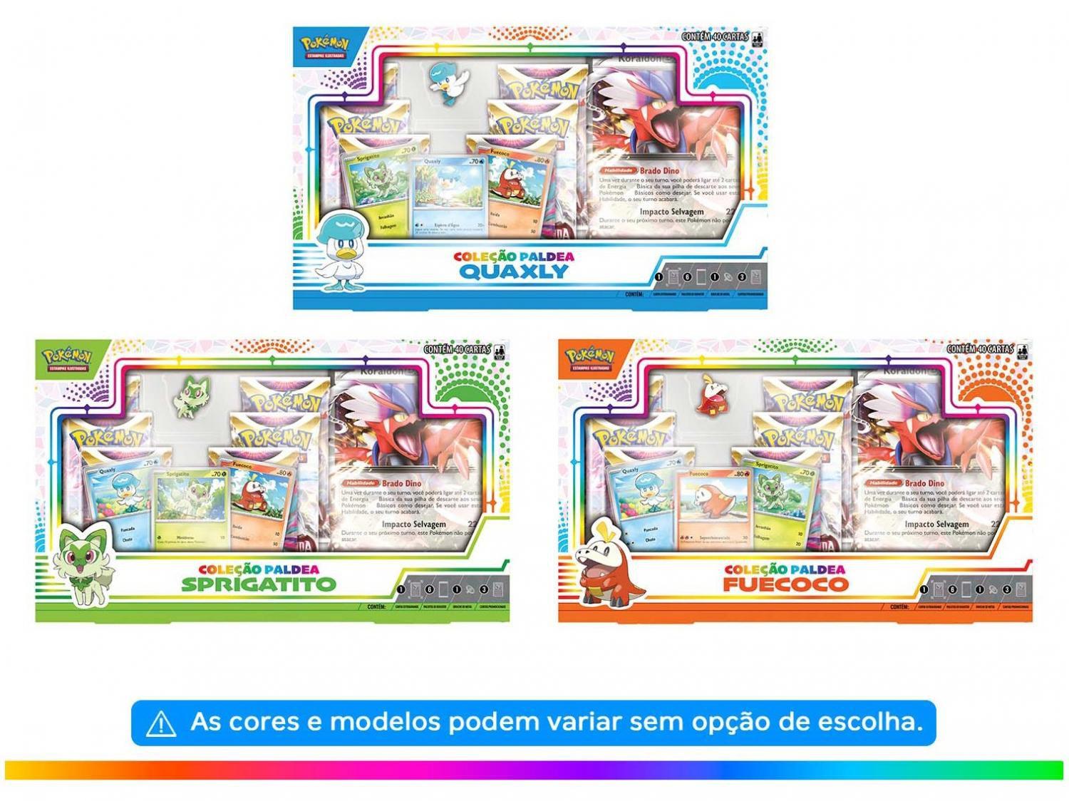 Box Pokémon Coleção Paldea Fuecoco com 40 Cartas - Copag Novidade