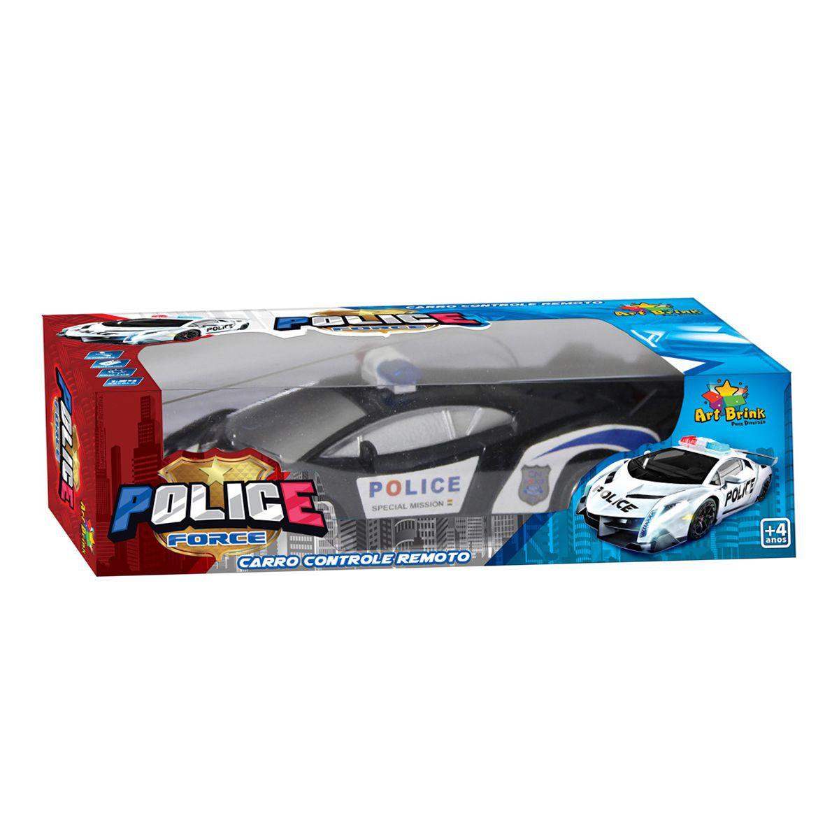 Brinquedo Carrinho de Policia c/ Controle Remoto Preto - Shop Macrozao