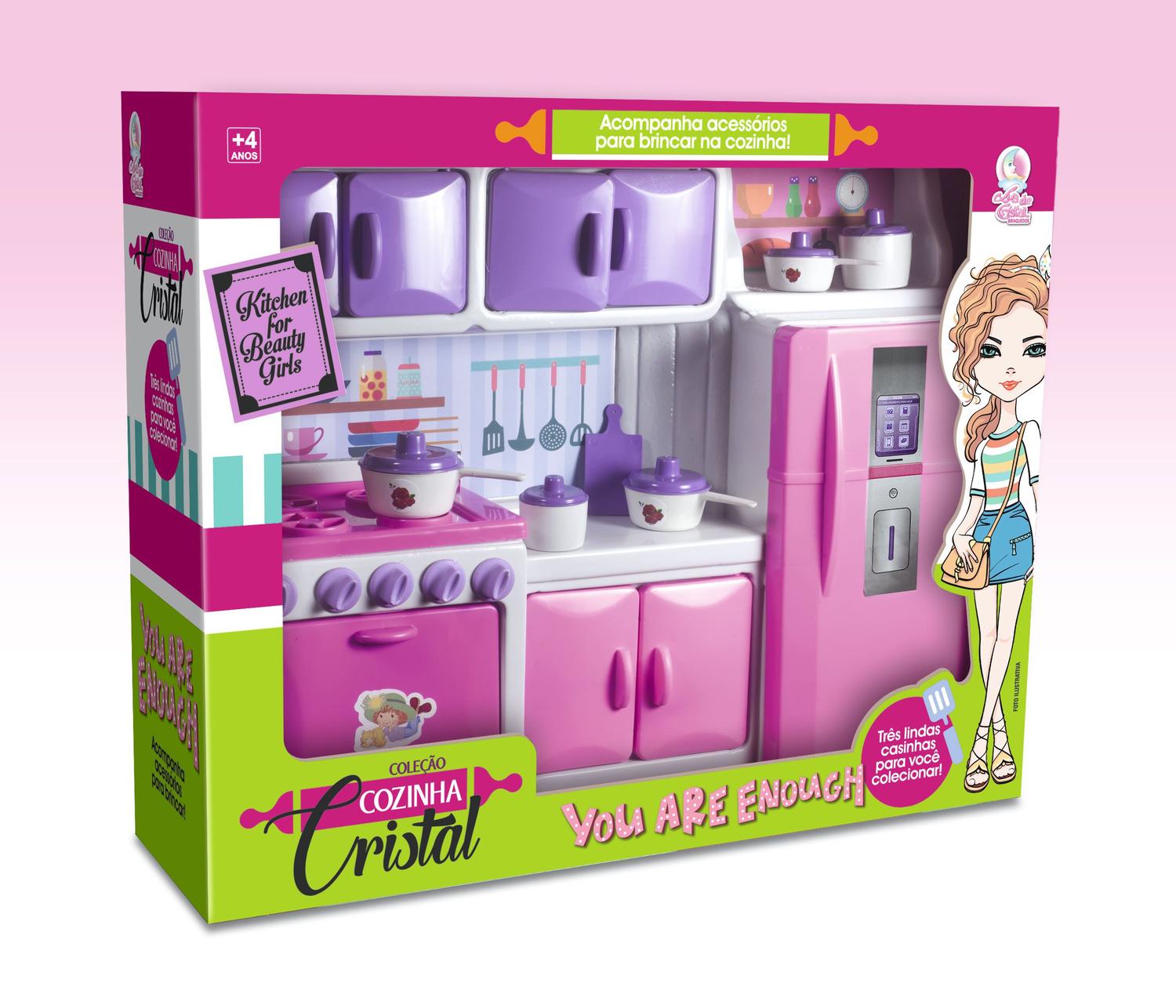 Jogo De Cozinha Barbie Meninas Rosa Grande Kit Completa Luxo Geladeira  Fogao Panelinhas Luzes Infantil Armário