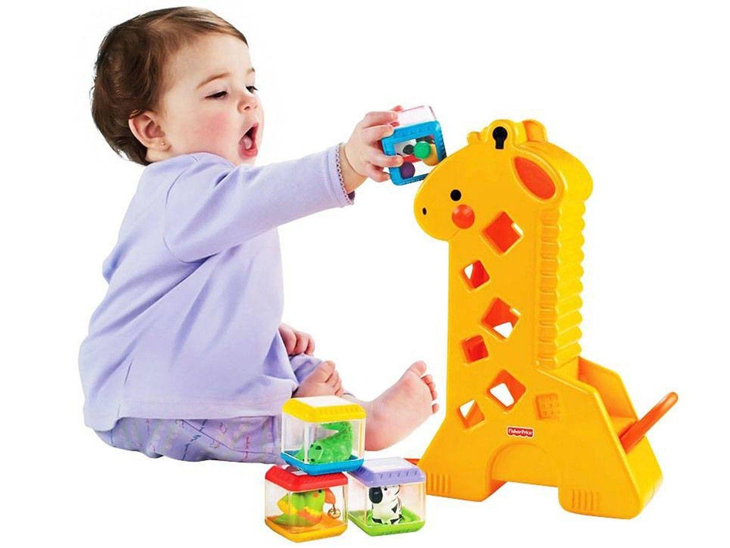 Brinquedo de Encaixar Girafa Pick-A-Blocks