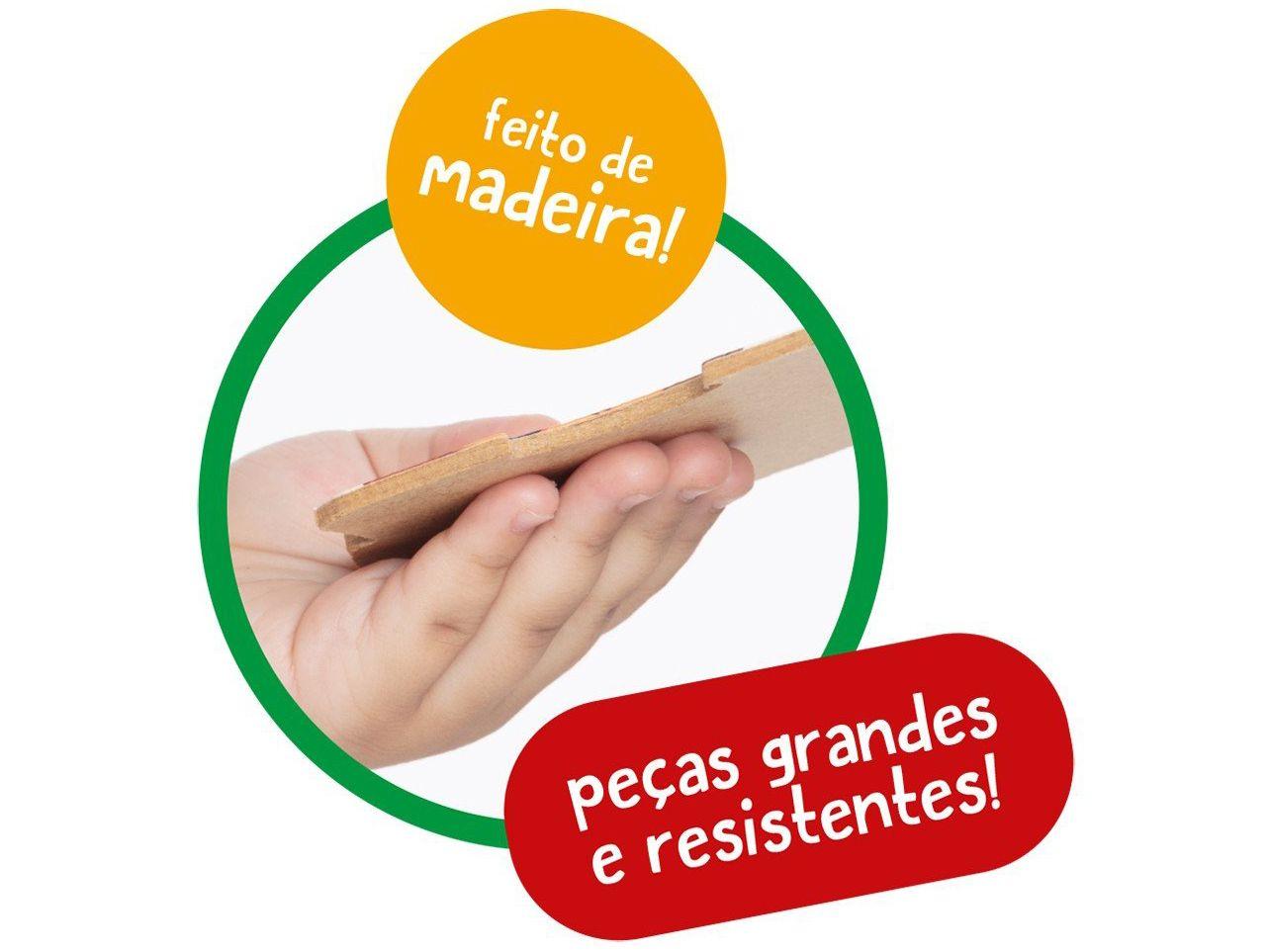Brinquedo de Encaixar Maderá Encaixando Vogais