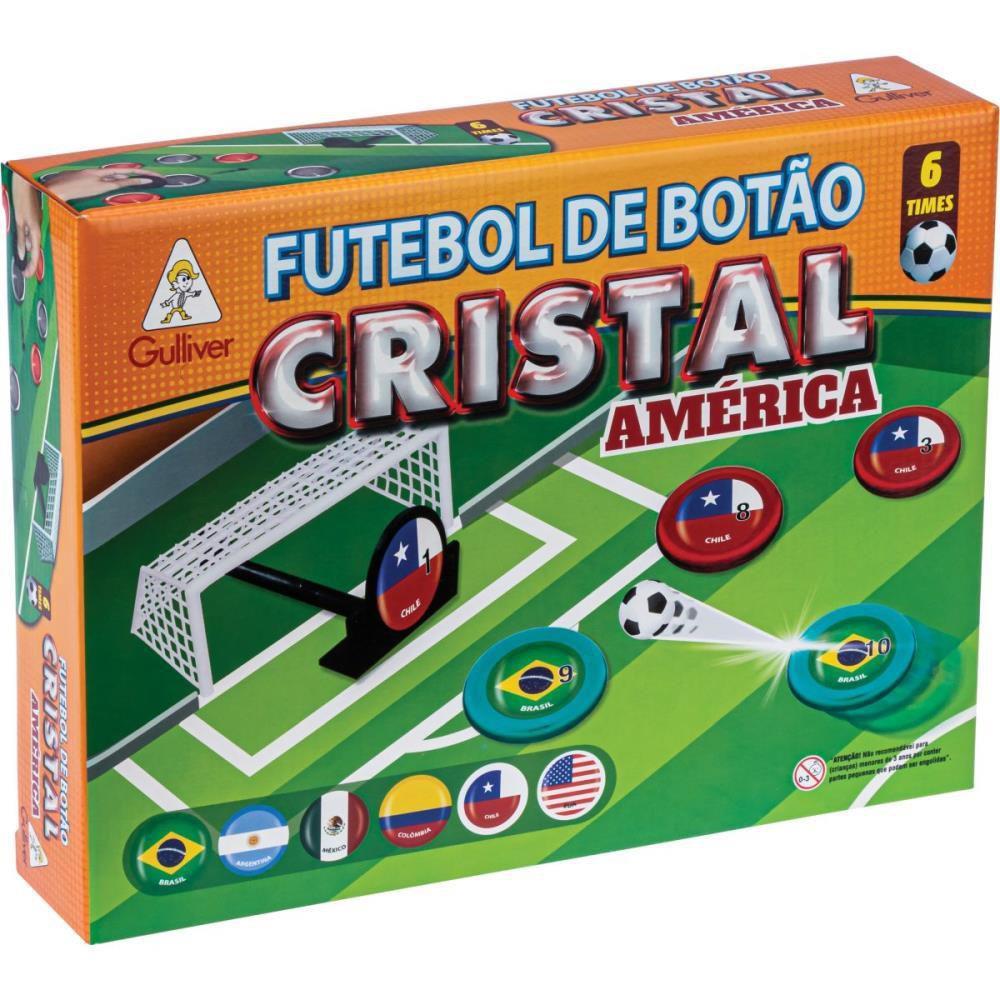 Futebol Botão Cristal Seleções Brasil x Argentina Gulliver, Multicor
