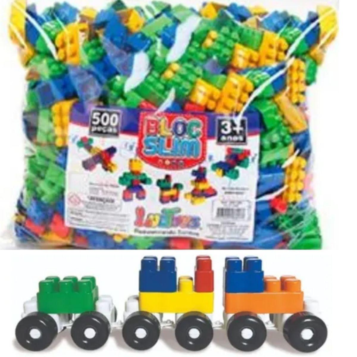 Blocos De Montar 300 Peças Grandes Brinquedo Educativo