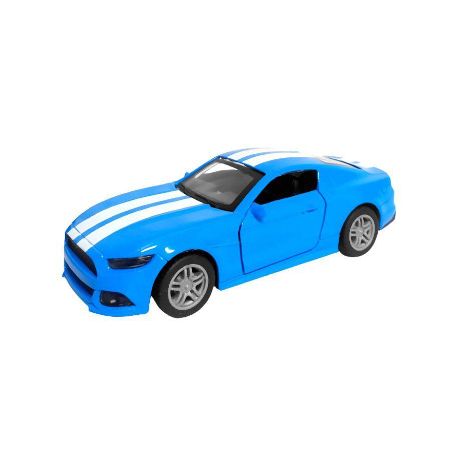 Brinquedo Infantil Carrinho Mustang Azul Miniatura de Ferro Abre Porta ...