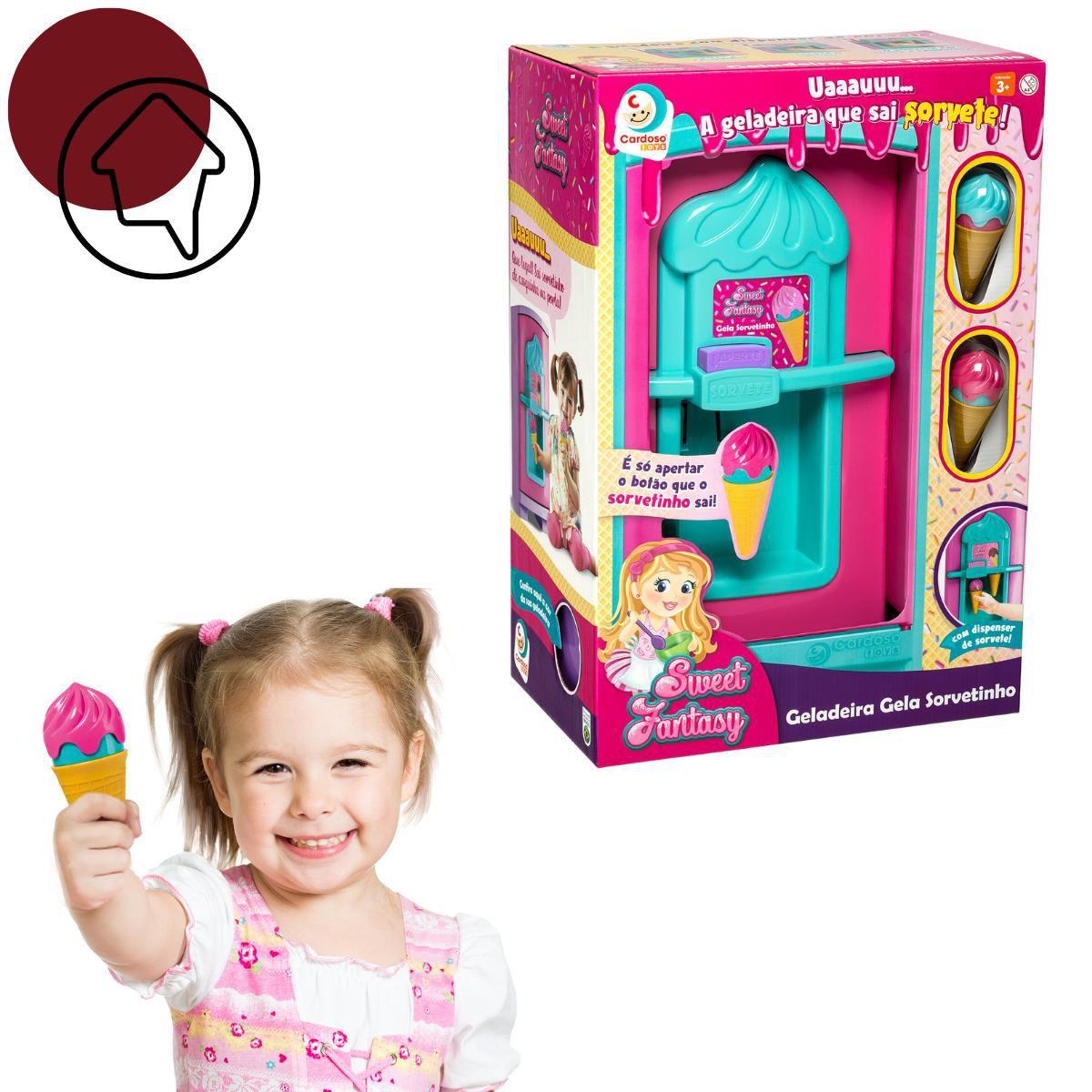 Geladeira Infantil Gela Sorvetinho Sweet Fantasy Cardoso Toys