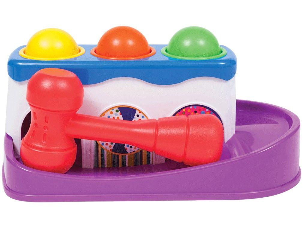 Brinquedo Interativo Bate Martelo com Bolinhas