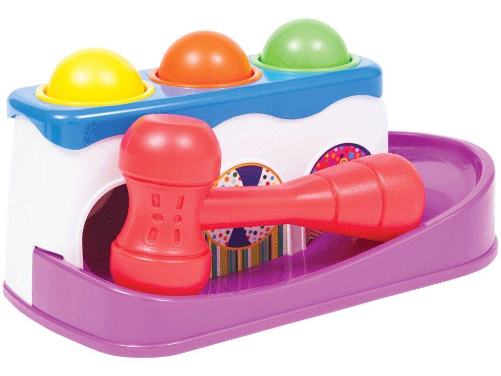 Brinquedo Interativo Bate Martelo com Bolinhas