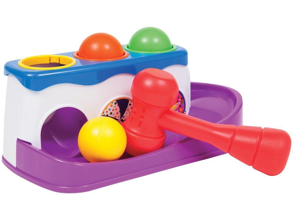 Brinquedo Interativo Bate Martelo com Bolinhas