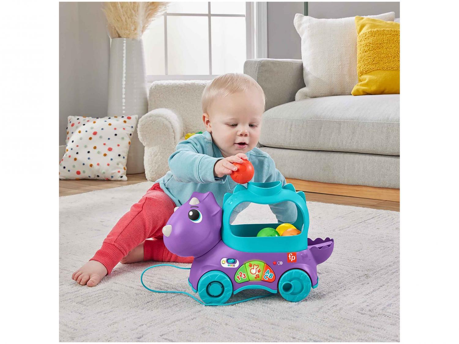 Fisher-Price Brinquedo para Bebês Dino Bolinhas Divertidas