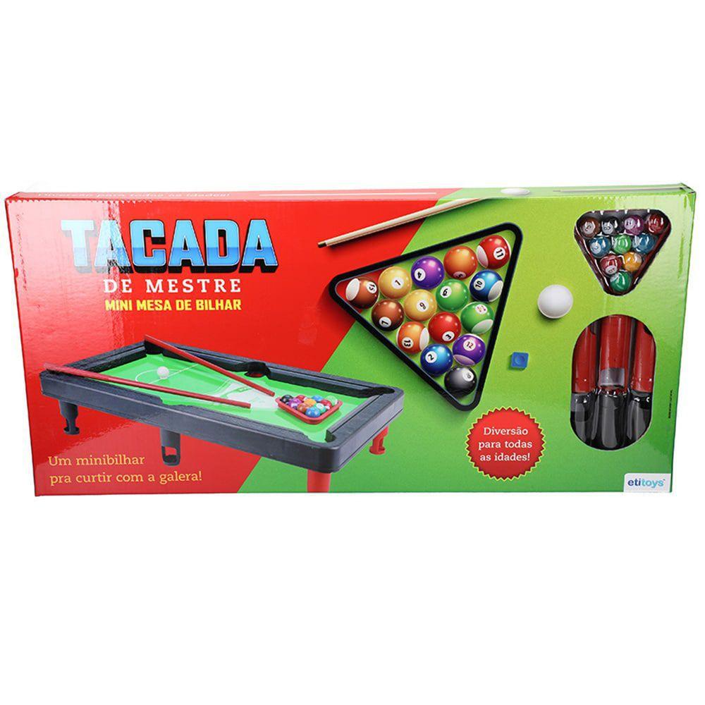 Mesa Sinuca Snooker Bilhar Amigos Brinquedo Tacos Promoção no Shoptime