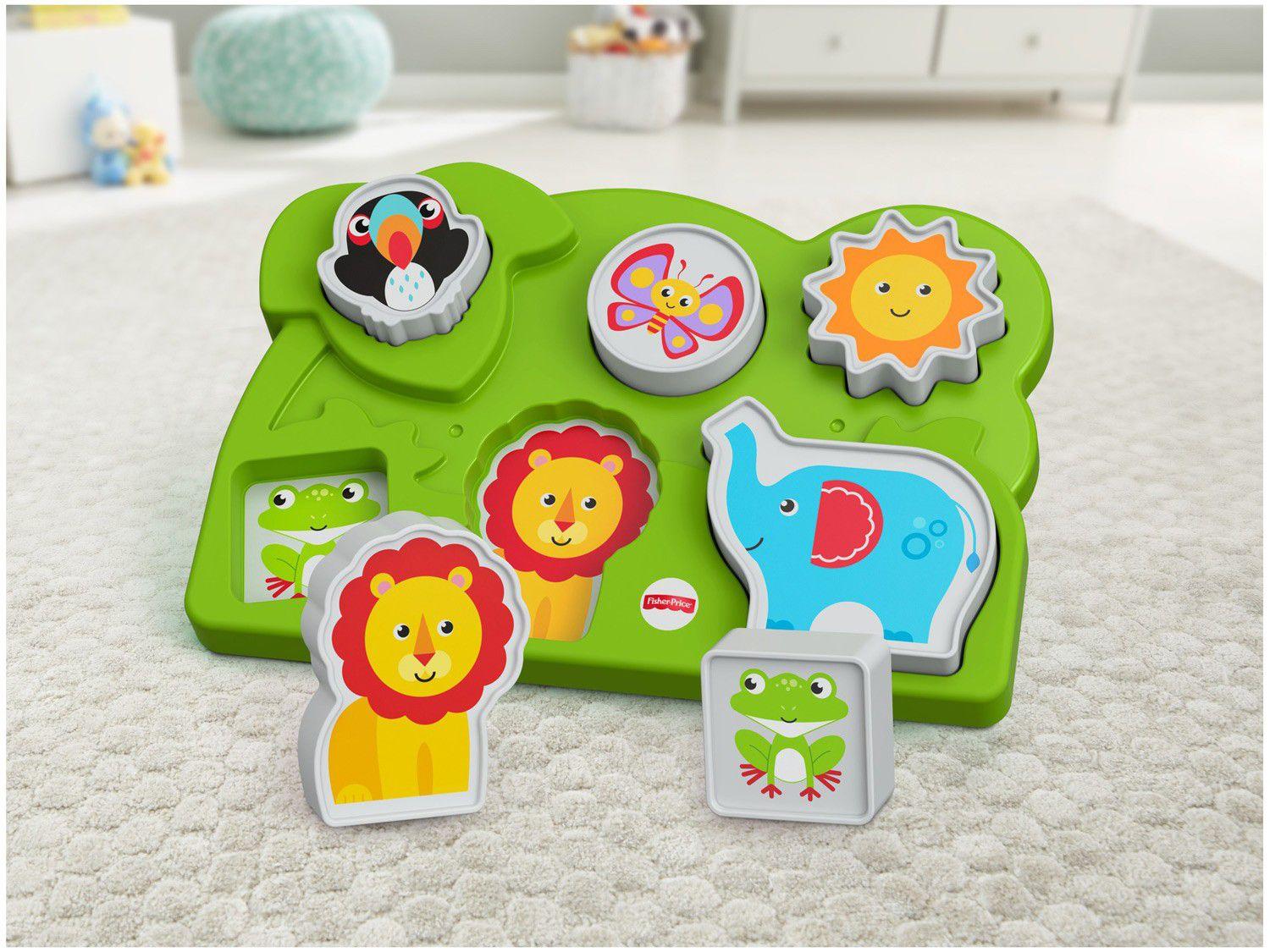 Brinquedo Para Bebe Quebra Cabeca Da Selva Fisher Price Gfr53 Quebra Cabeca Magazine Luiza