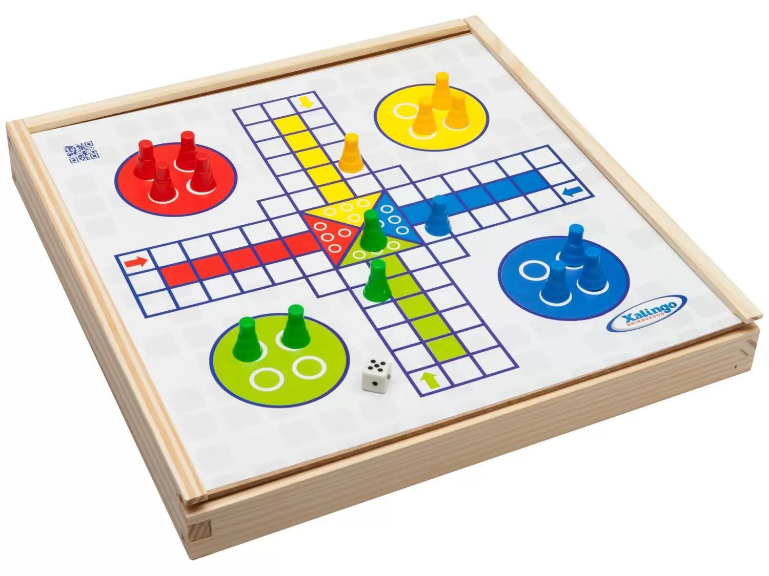 Jogo Classicos Educativo Dama e Ludo 2 Em1 em Madeira +6Anos – Papelaria  Pigmeu