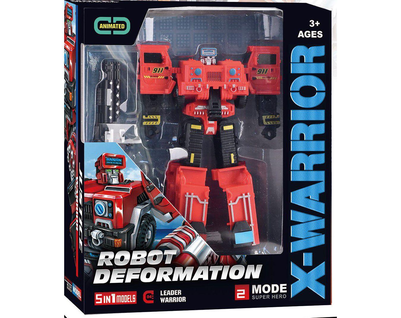Brinquedo Robot Deformation X Warrior Carro 0710 Animated Robo Magazine Luiza