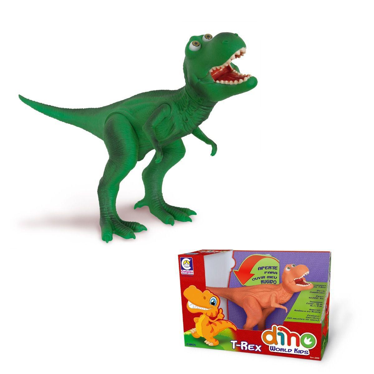 Brinquedo Tiranossauro Rex T-rex Dino World Kids - Cotiplas - Bonecos ...
