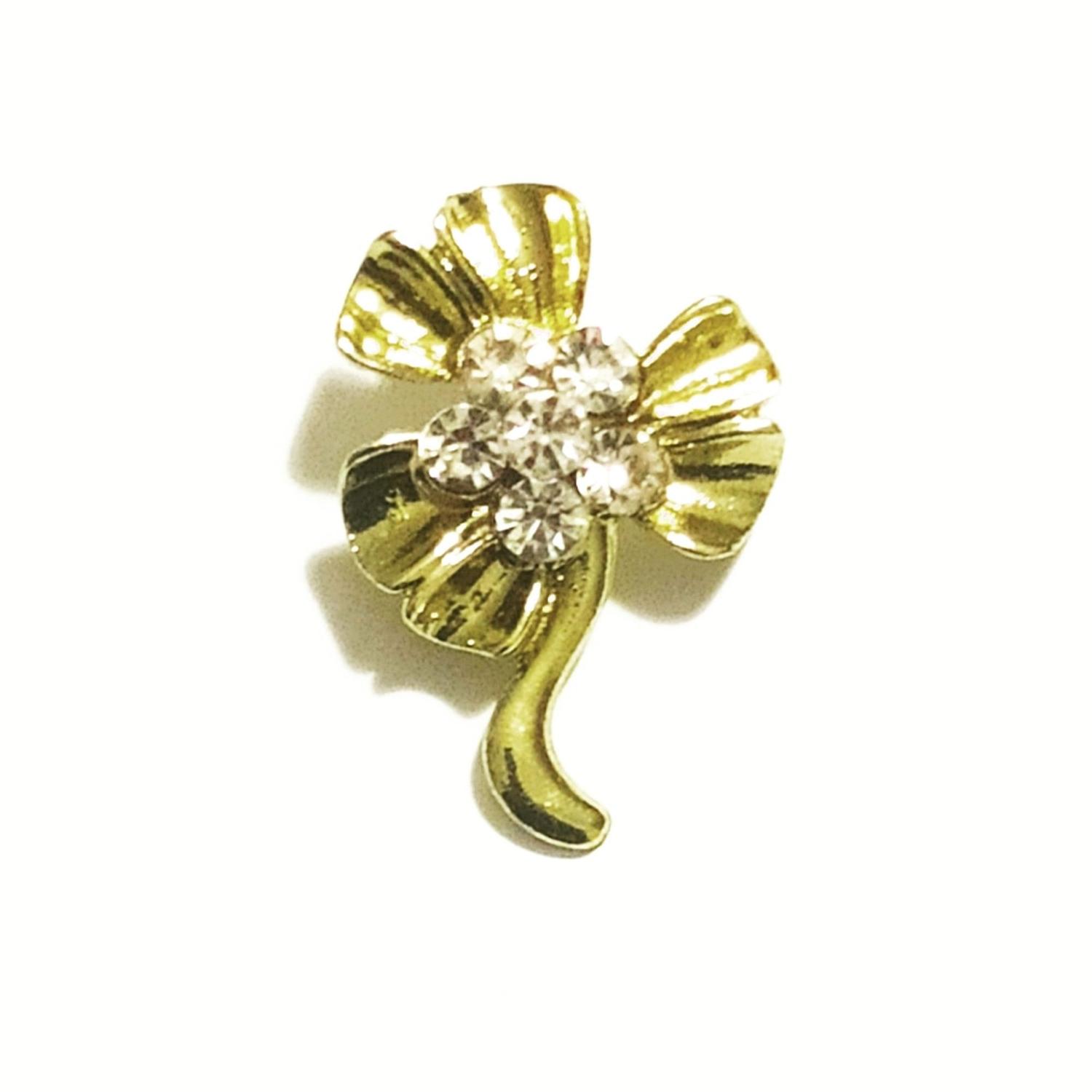 Broche flor dourada e pedras. comprar e usar - Broche - Magazine Luiza