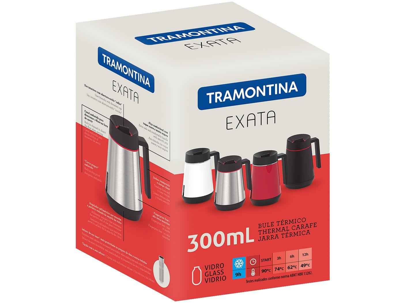Bule de Chá e Café Térmico Vermelho com Tampa e Infusor 300ml Tramontina Exata 61644036
