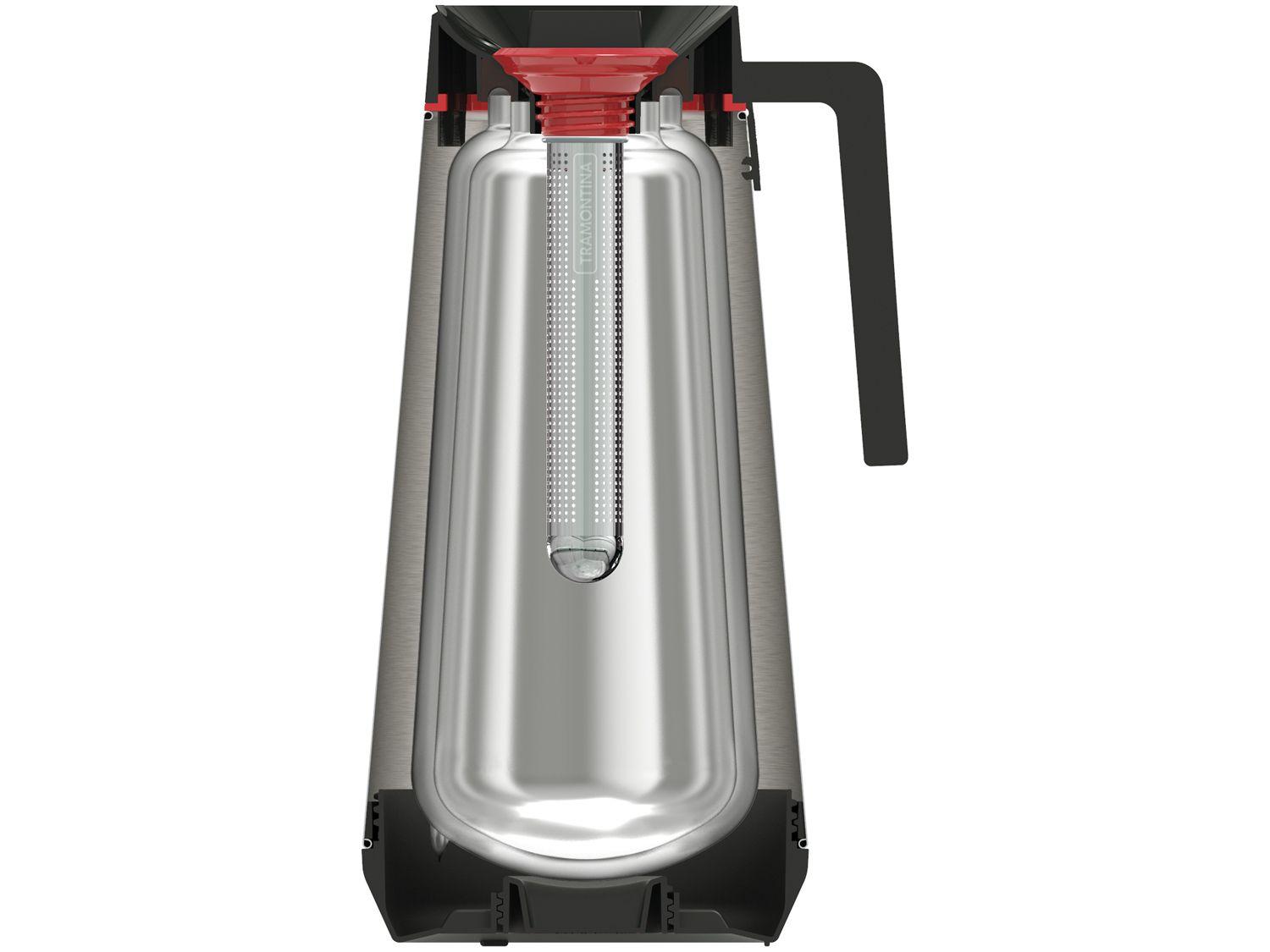 Bule de Chá e Café Térmico Vermelho com Tampa e Infusor 300ml Tramontina Exata 61644036