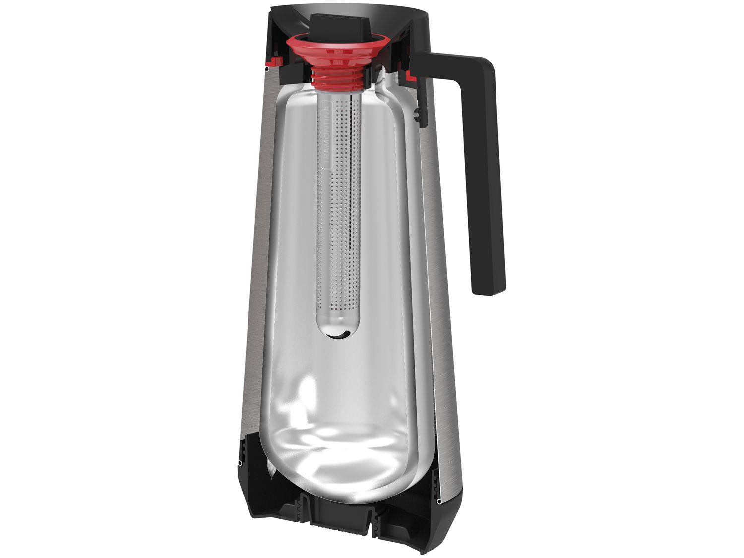 Bule de Chá e Café Térmico Vermelho com Tampa e Infusor 300ml Tramontina Exata 61644036