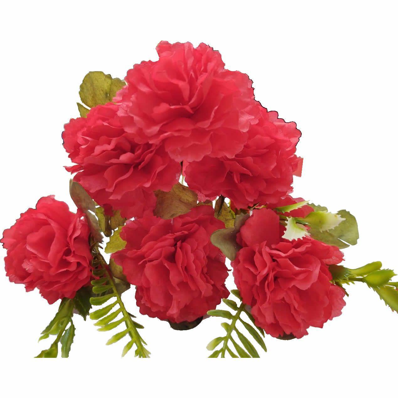 Buque de cravos artificial 30cm altura - vermelho - PETPATAO - Flor e Planta  Artificial - Magazine Luiza
