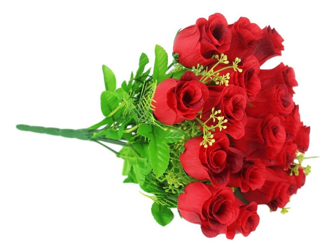 Buquê De Rosas Com 18 Rosas Vermelhas Artificiais Casamento - Nova - Buquê  de Noiva - Magazine Luiza