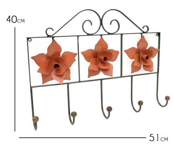 cabideiro para bolsas de parede rustico de ferro artesanal com flores decorativas libertas rosas artesanato cabideiro de parede magazine luiza