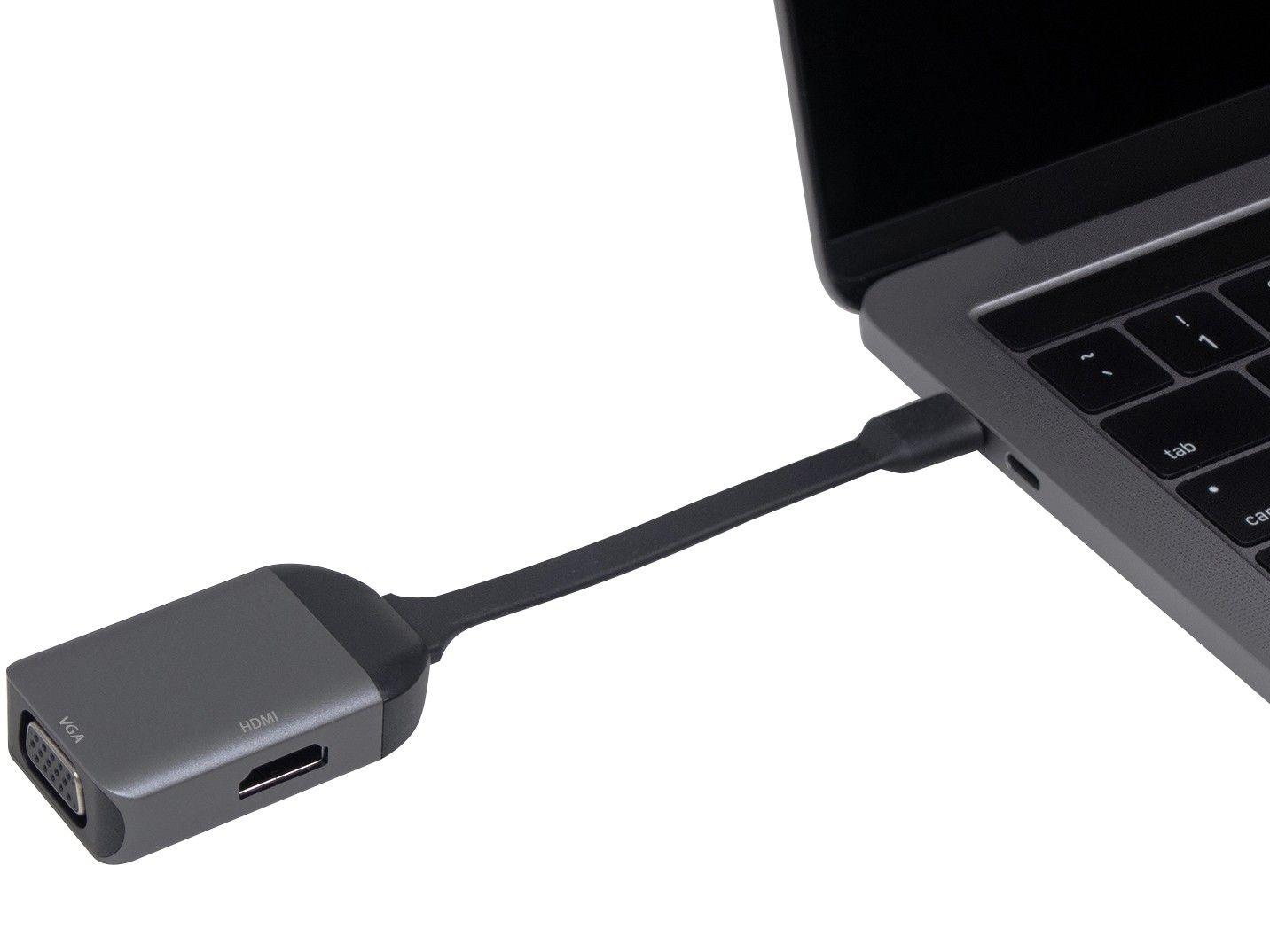 Cabo Adaptador USB-C para HDMI VGA