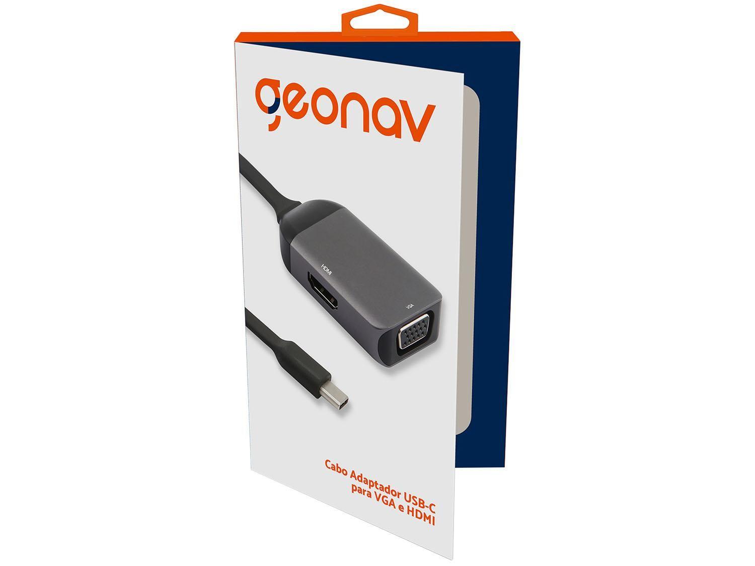Cabo Adaptador USB-C para HDMI VGA