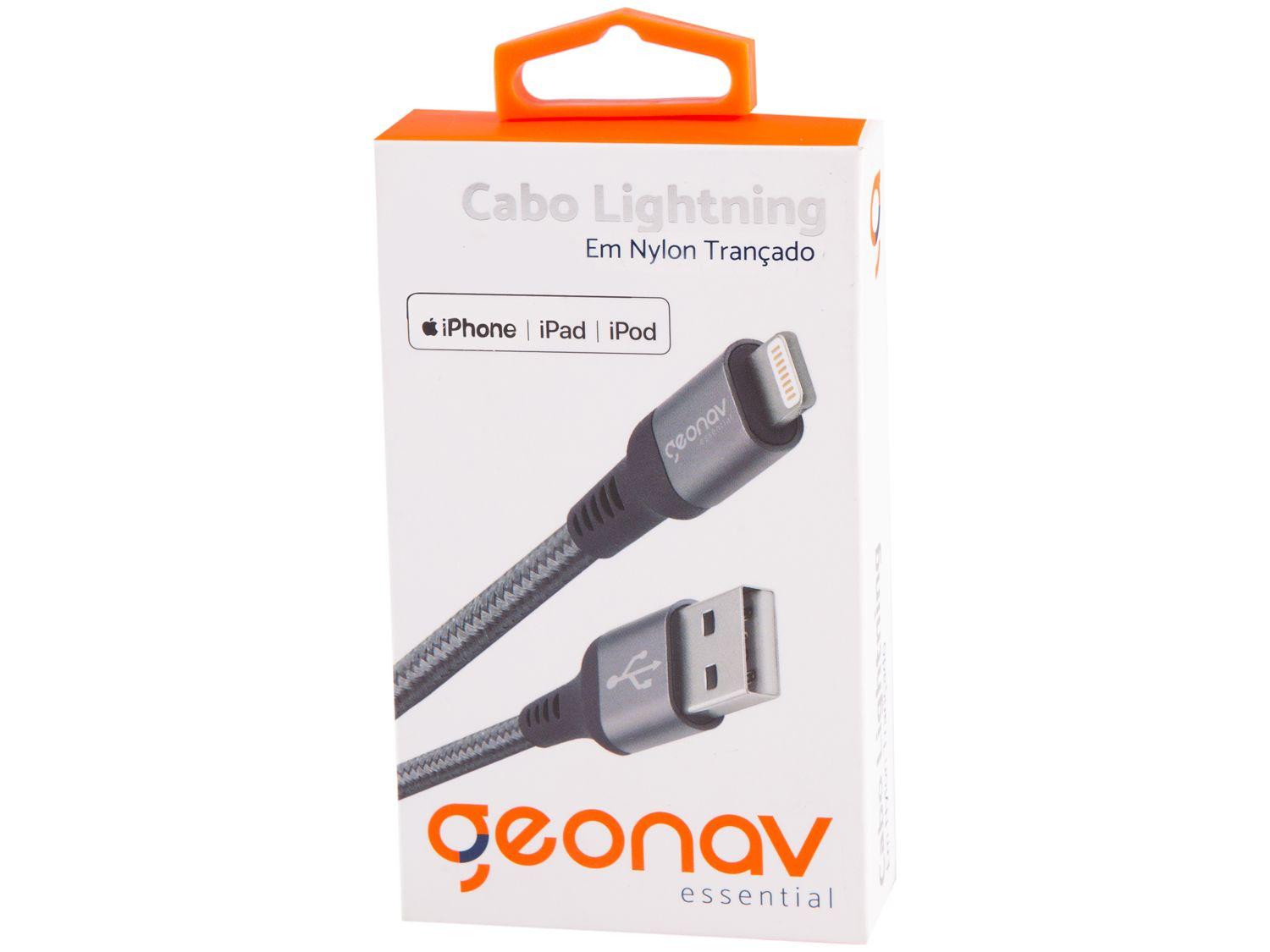 Cabo Carregador Lightning Geonav 1m