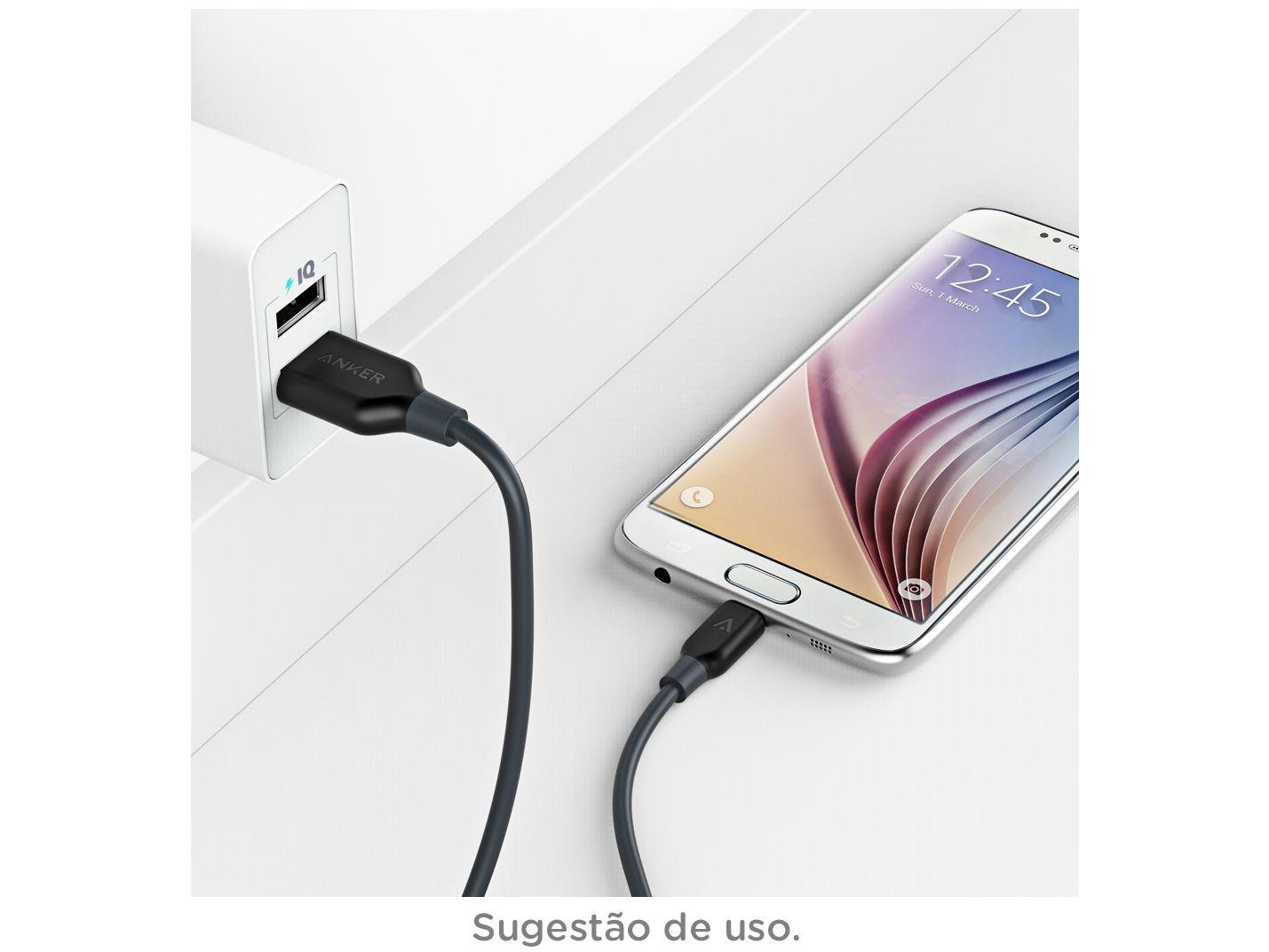 Cabo Carregador Micro USB Anker