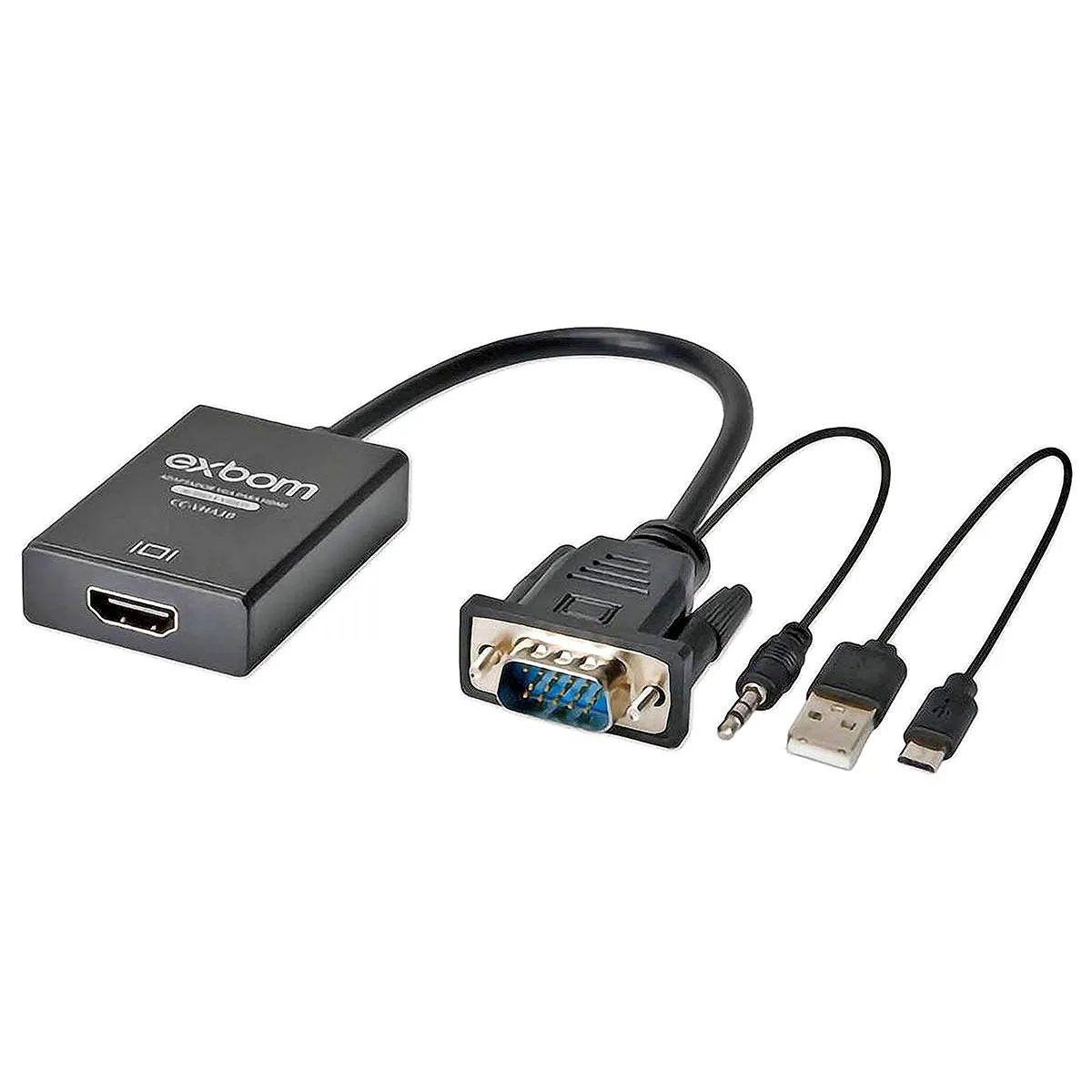 Cable Hdmi Adaptador De Vga Para Hdmi Funciona Vga Adaptador