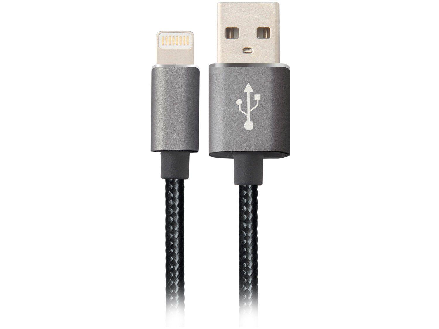 Cabo Lightning 1,5m Easy Mobile CBLIGHT15GR Cabo USB Magazine Luiza